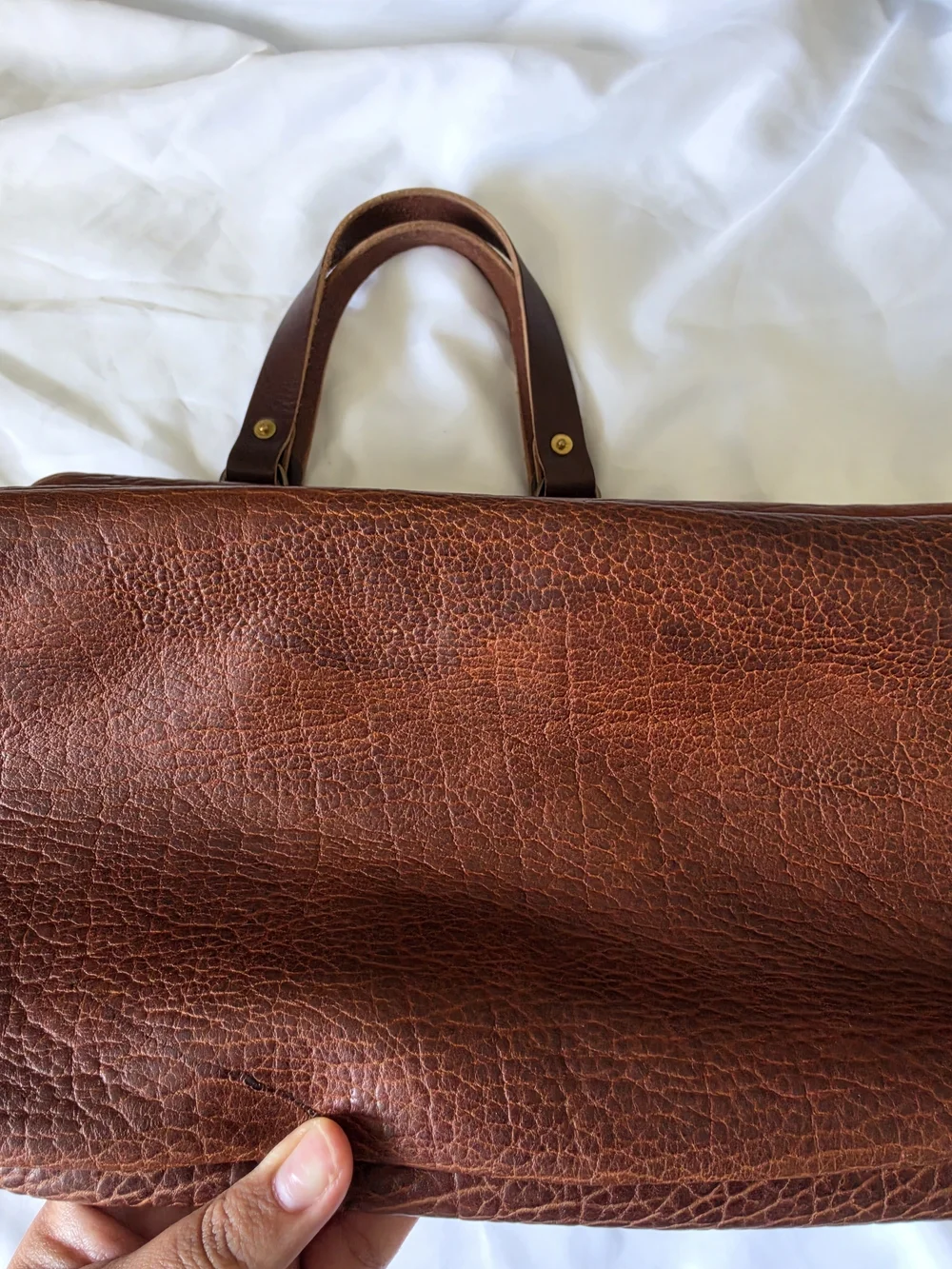 Go Forth Goods Hoffman Weekender In Cognac Bison